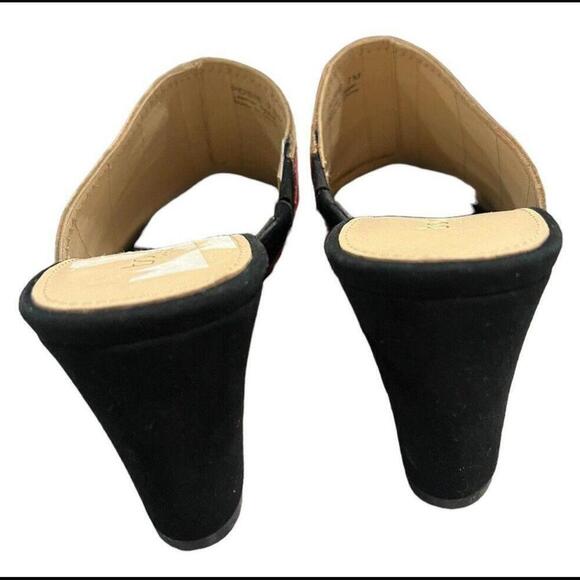 Botkier Womens Posie Red Suede‎ Metallic Mules Shoes 7 Medium (B,M) - Picture 5 of 5